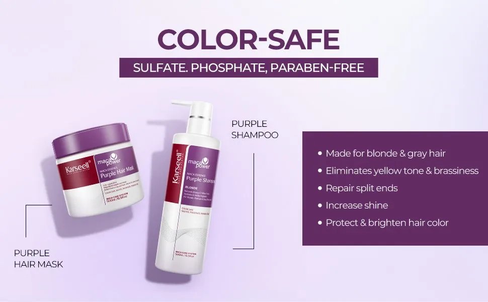 Karseell Lila Haar Maske + Lila Shampoo