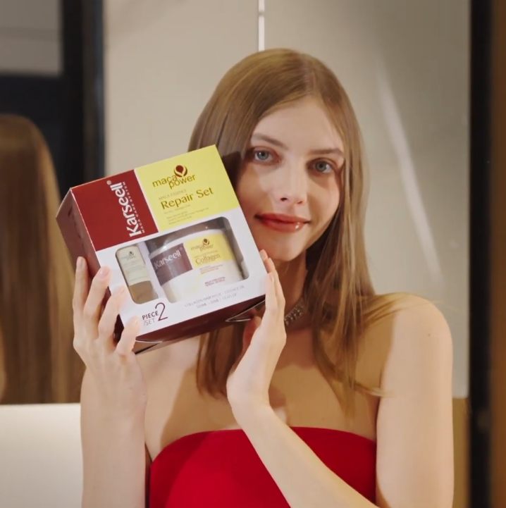 maschera per capelli karseell + olio per capelli